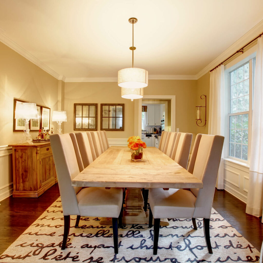 Dining room carpet flooring | Chesapeake Family Flooring